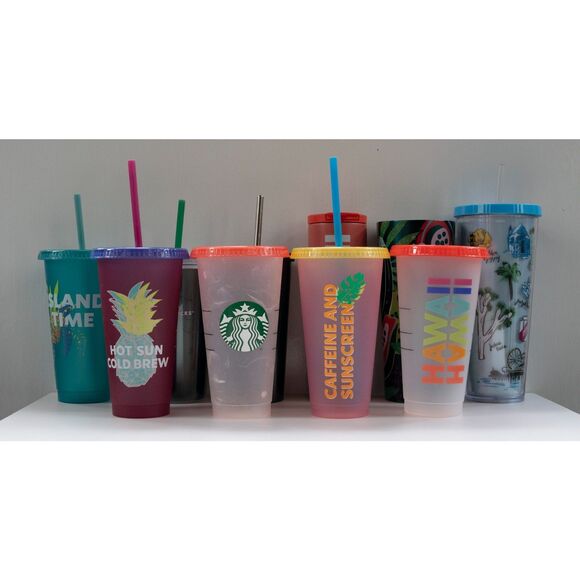 Lot of 16 Starbucks Hawaii Tumbler Cups  / Reusable Cups - Holiday / Reserve - Picture 5 of 11